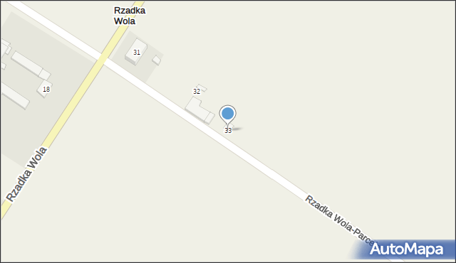 Rzadka Wola, Rzadka Wola, 33, mapa Rzadka Wola