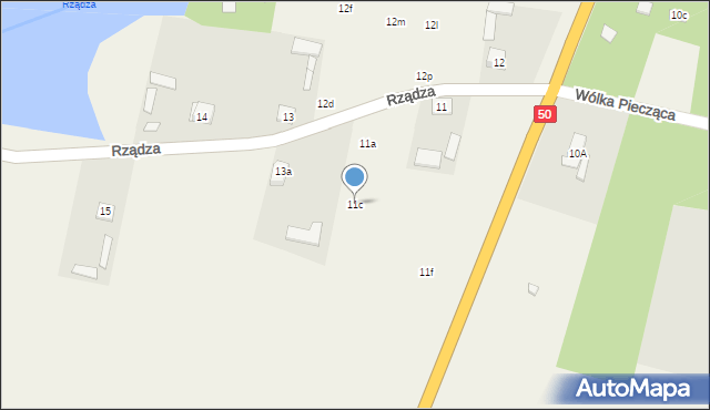 Rządza, Rządza, 11c, mapa Rządza