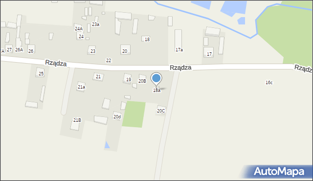 Rządza, Rządza, 18a, mapa Rządza