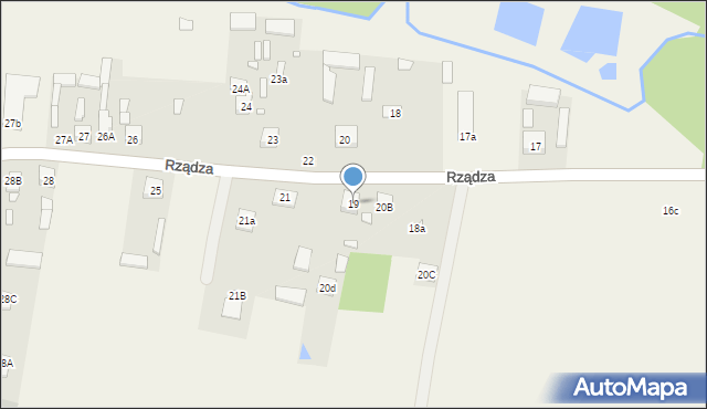 Rządza, Rządza, 19, mapa Rządza