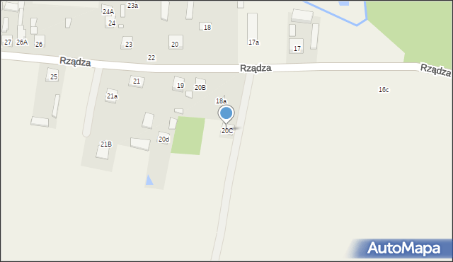 Rządza, Rządza, 20C, mapa Rządza