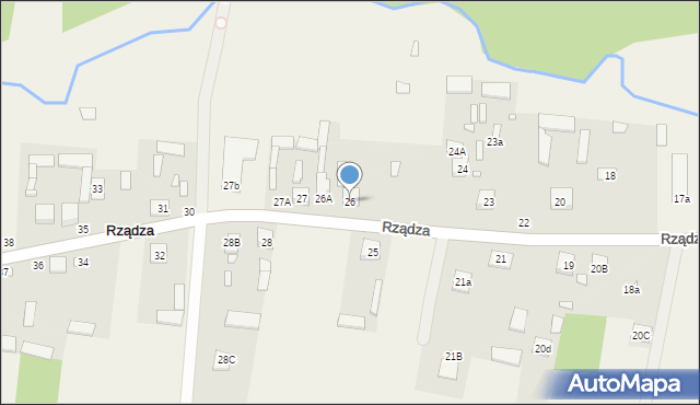 Rządza, Rządza, 26, mapa Rządza
