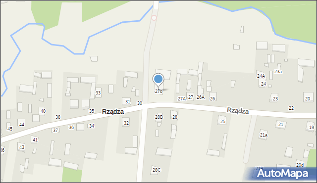Rządza, Rządza, 27b, mapa Rządza