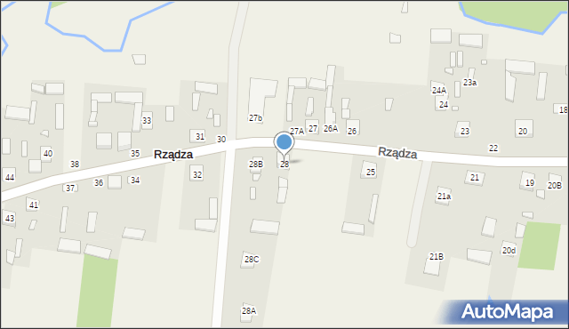 Rządza, Rządza, 28, mapa Rządza