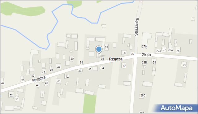Rządza, Rządza, 35a, mapa Rządza