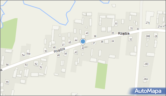Rządza, Rządza, 41, mapa Rządza