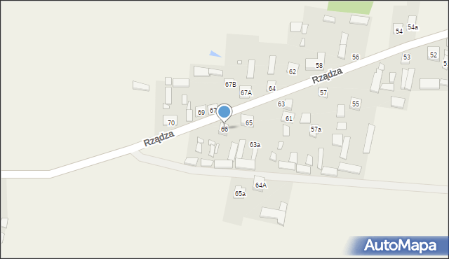 Rządza, Rządza, 66, mapa Rządza
