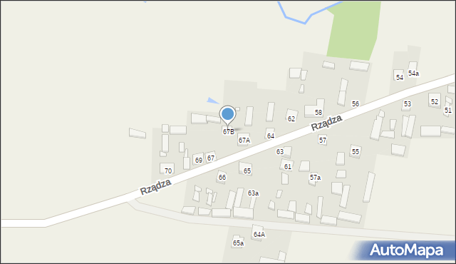 Rządza, Rządza, 67B, mapa Rządza