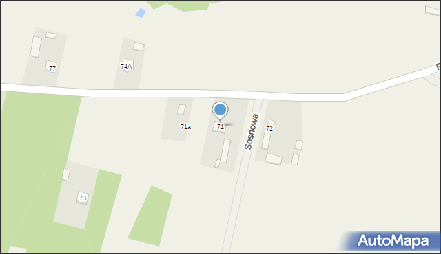 Rządza, Rządza, 71, mapa Rządza