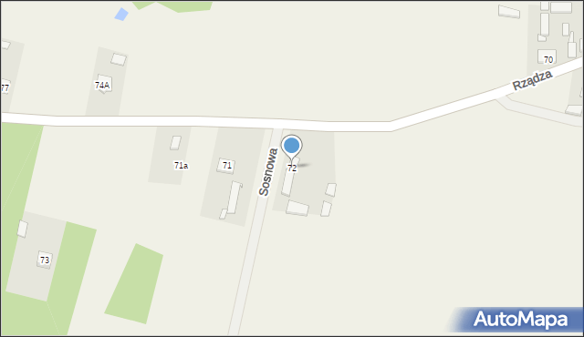 Rządza, Rządza, 72, mapa Rządza