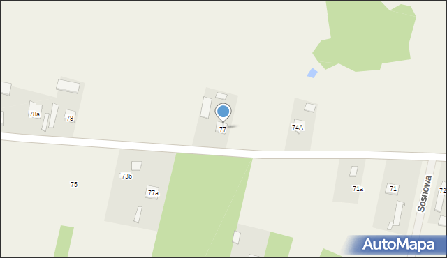 Rządza, Rządza, 77, mapa Rządza