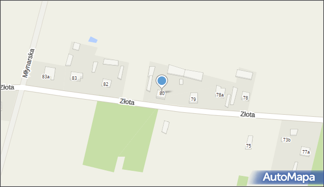 Rządza, Rządza, 80, mapa Rządza