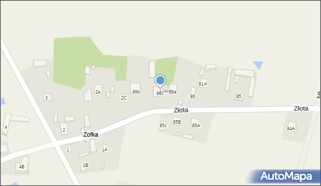 Rządza, Rządza, 86c, mapa Rządza