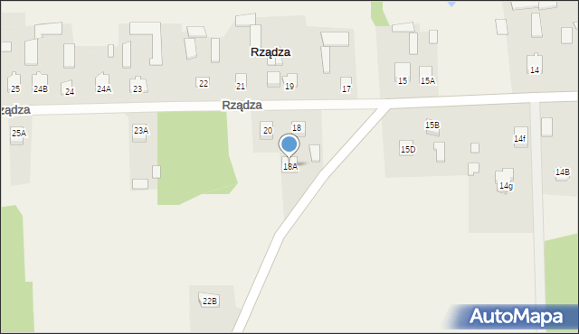 Rządza, Rządza, 18A, mapa Rządza