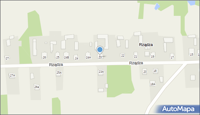 Rządza, Rządza, 23, mapa Rządza