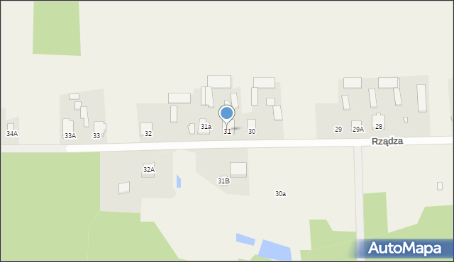 Rządza, Rządza, 31, mapa Rządza