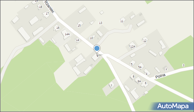 Rżaniec, Rżaniec, 9, mapa Rżaniec