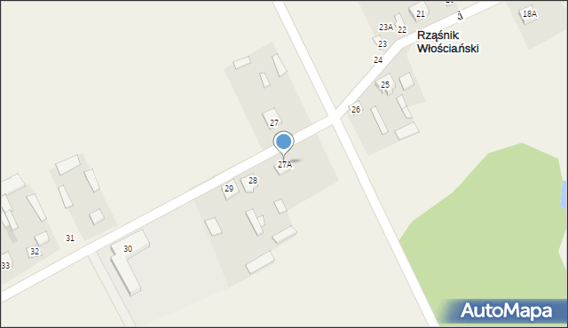 Rząśnik Włościański, Rząśnik Włościański, 27A, mapa Rząśnik Włościański