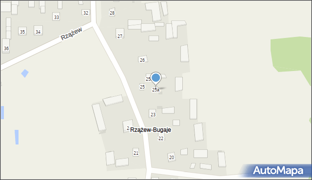 Rzążew, Rzążew, 25a, mapa Rzążew