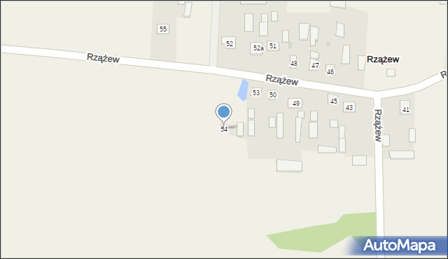Rzążew, Rzążew, 54, mapa Rzążew