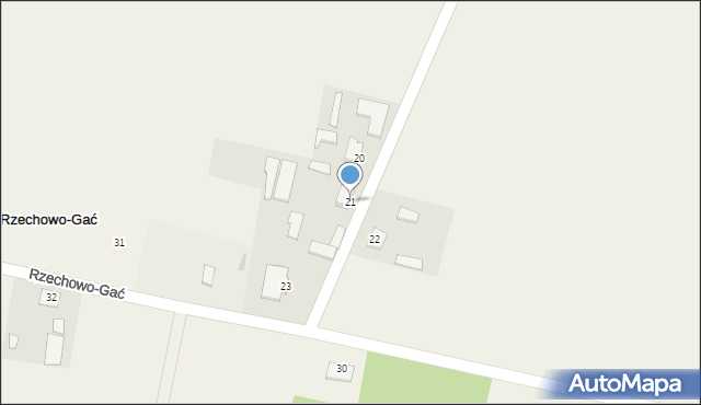Rzechowo-Gać, Rzechowo-Gać, 21, mapa Rzechowo-Gać