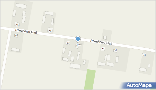Rzechowo-Gać, Rzechowo-Gać, 37A, mapa Rzechowo-Gać