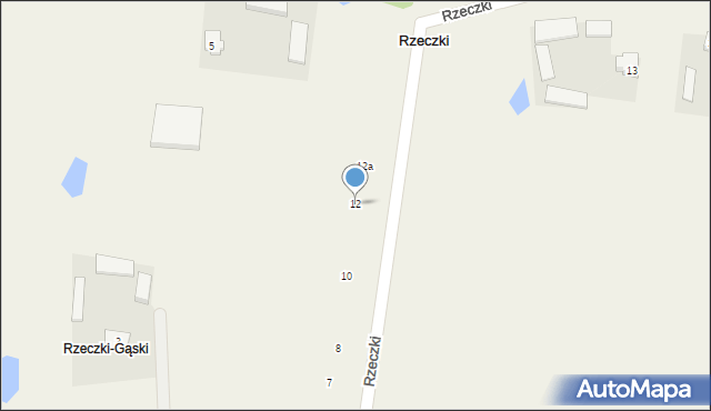 Rzeczki, Rzeczki, 12, mapa Rzeczki