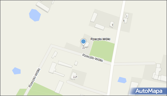 Rzeczki, Rzeczki-Wólki, 11, mapa Rzeczki