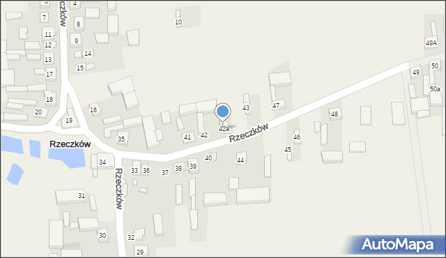 Rzeczków, Rzeczków, 42a, mapa Rzeczków