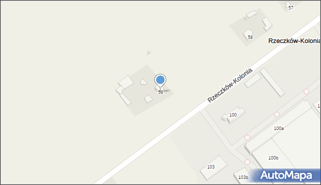 Rzeczków-Kolonia, Rzeczków-Kolonia, 59, mapa Rzeczków-Kolonia