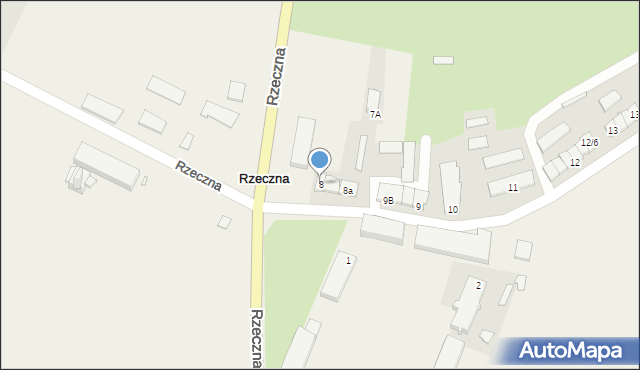 Rzeczna, Rzeczna, 8, mapa Rzeczna