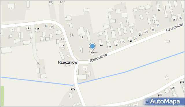 Rzeczniów, Rzeczniów, 20, mapa Rzeczniów