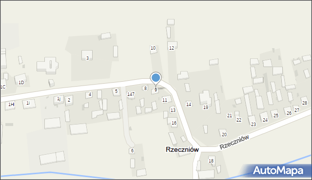 Rzeczniów, Rzeczniów, 9, mapa Rzeczniów