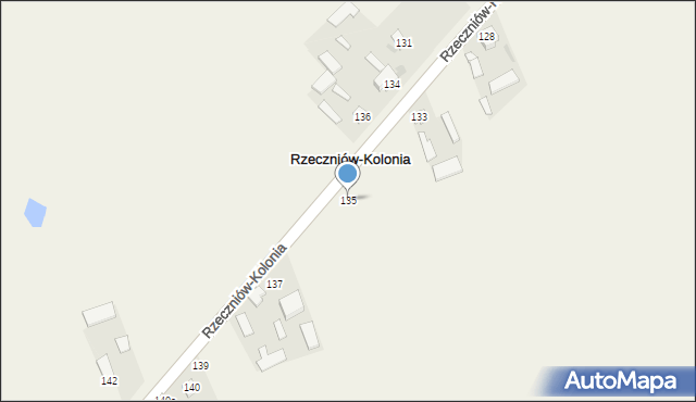Rzeczniów-Kolonia, Rzeczniów-Kolonia, 135, mapa Rzeczniów-Kolonia