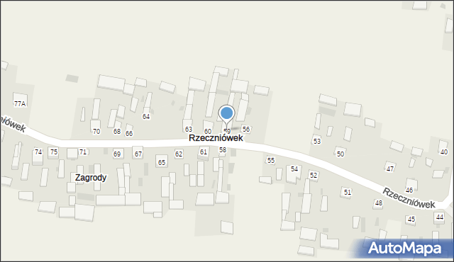 Rzeczniówek, Rzeczniówek, 59, mapa Rzeczniówek