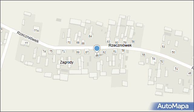 Rzeczniówek, Rzeczniówek, 65, mapa Rzeczniówek