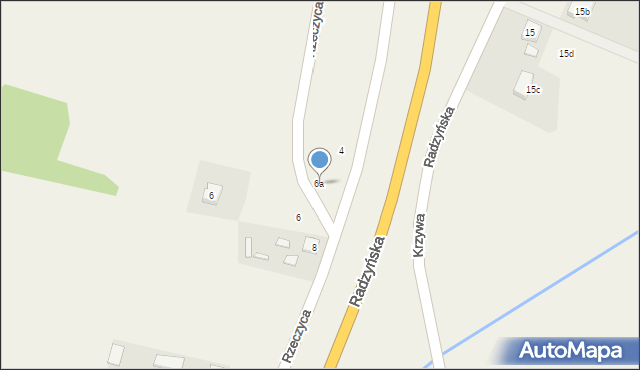 Rzeczyca, Rzeczyca, 6a, mapa Rzeczyca