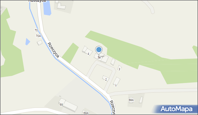 Rzeczyca, Rzeczyca, 3a, mapa Rzeczyca