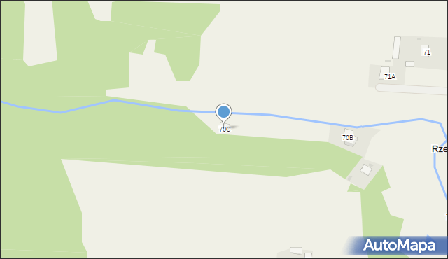 Rzeczyca, Rzeczyca, 70C, mapa Rzeczyca