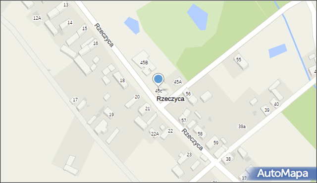 Rzeczyca, Rzeczyca, 45c, mapa Rzeczyca