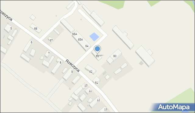 Rzeczyca, Rzeczyca, 63, mapa Rzeczyca