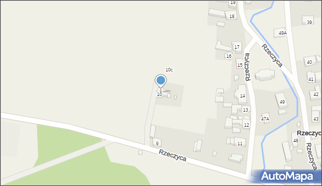 Rzeczyca, Rzeczyca, 10B, mapa Rzeczyca