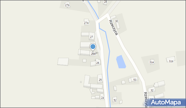 Rzeczyca, Rzeczyca, 26A, mapa Rzeczyca
