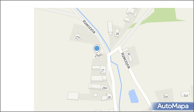 Rzeczyca, Rzeczyca, 27A, mapa Rzeczyca