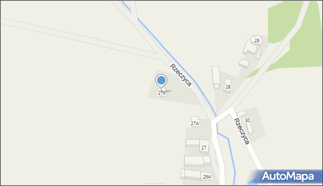 Rzeczyca, Rzeczyca, 27b, mapa Rzeczyca