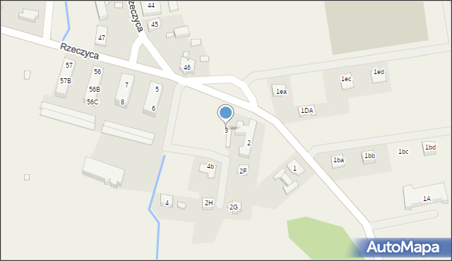 Rzeczyca, Rzeczyca, 3, mapa Rzeczyca