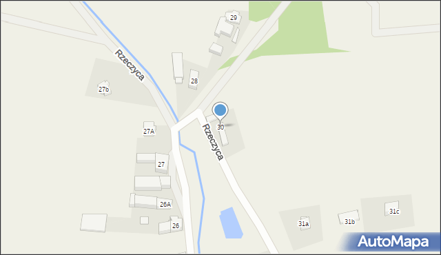 Rzeczyca, Rzeczyca, 30, mapa Rzeczyca