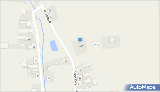 Rzeczyca, Rzeczyca, 31a, mapa Rzeczyca