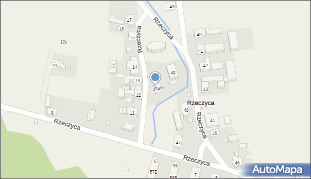 Rzeczyca, Rzeczyca, 47A, mapa Rzeczyca