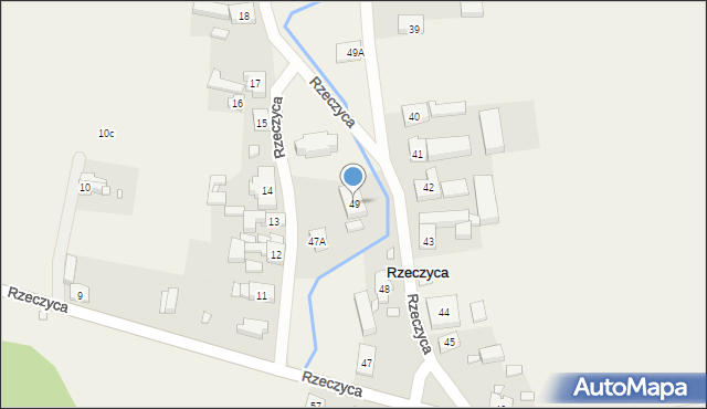 Rzeczyca, Rzeczyca, 49, mapa Rzeczyca